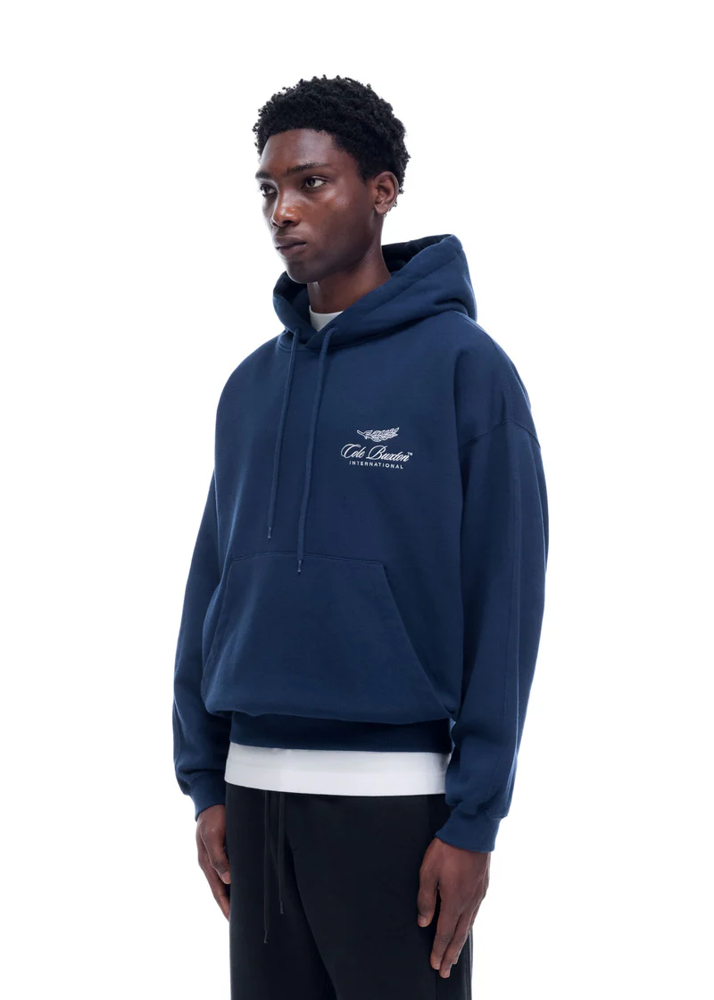Cole Buxton Hoodie INTERNATIONAL HOODIE NAVY | 30% Off - Image 4